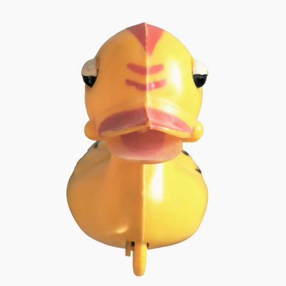 Yellow Duck Friction Toy Plastic Moving Eyes beak Anthropomorphic Vintage 1950 - Picture 4 of 12